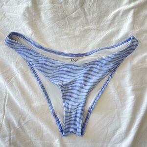 Aritzia TNA Mullholand High-Leg Bikini Bottoms | Blue Purple | Large